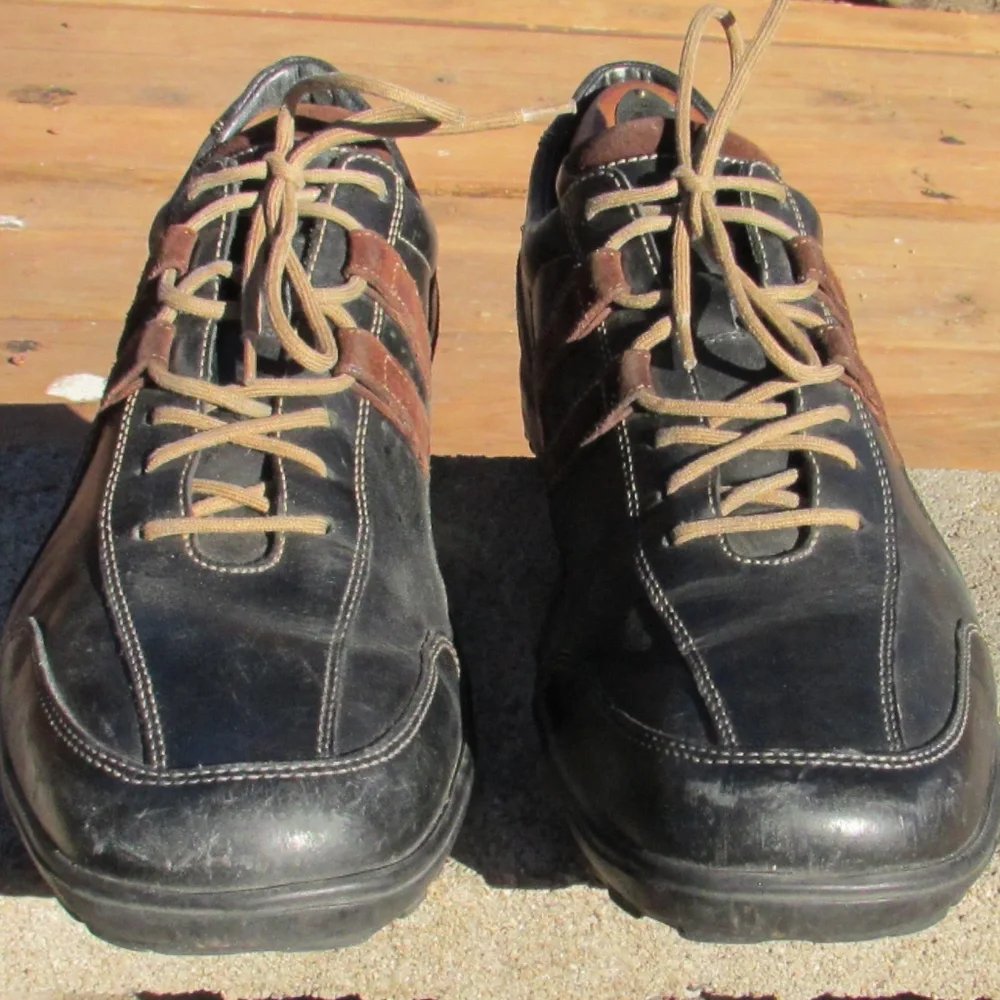 Cole Haan Country Black Brown Leather Vibram Sole Oxfords - Picture 3 of 7